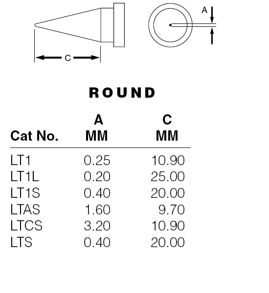 weller LT SERIES TIP